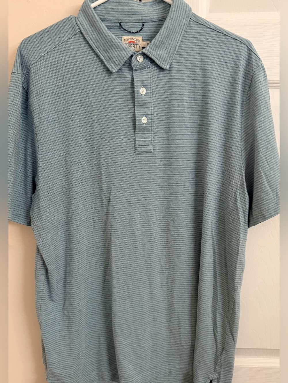 Faherty Shades of Blue Men’s L Short Sleeve Polo Shirt